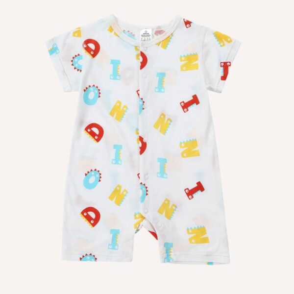 Tenue pour nouveau-né, barboteuse en bambou à manches courtes, combinaison une pièce, vêtements pour bébé