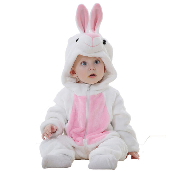 BabyWink-Combinaison Animale à Capuchon pour Bébé Fille et Garçon - Grenouillère Pyjama en Coton | Combinaison Enfant Lapin